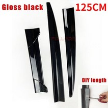 유니버설 자동차 구멍 뚫린 탑 센터 윙 트렁크 스포일러 장식 고정 윈드, 04 125CM-Bright black