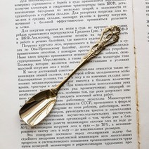 앤틱 클래식 티스푼 티포크 빈티지 버터 나이프 수저 세트 디저트 스푼 스테인리스 스틸, 골드【아이스크림 스푼】