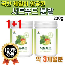 서트푸드 분말 230g x 2통 6개월분 7일차 식단 스케쥴 새싹보리 당근 케일 사과 양배추 블루베리 딸기 파우더 서투인 마시는 가루 재료 녹즙 그린 야채 쥬스 셀러드 음식, 2개