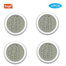 자기온습도기록계 온습도 기록용지 기록지 LED 스크린이있는 Tuya ZigBee 스마트 홈 온도 습도 센서는 Google Assistant Zigbee 허브와 함께 845EA 5, 04 4 PCS
