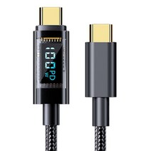 마고루체 투명디자인 LED 디스플레이 고속충전케이블, C to C-100W, 1개, 1.2m