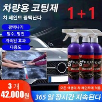 1+1 차량용 코팅제 자동차스크래치복구제 광택복원제 리무빙스프레이 색상 보호 스피드 코팅, 500ml*12