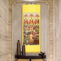 불교용품 결연전불도만불 불화 불상 롤액자 그림 4종택1, D_70_155(60_120)cm, 01 황토색