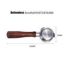 기계부품 가전 소형바닥 없는 커피 포타필터 54mm 브레빌 870/875/878/880 필터 바구니 교체 에스프레소, [05] E