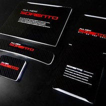 올뉴소렌토 카본스타일 LED컵홀더도어캐치, LED도어캐치 블루