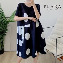 플라라 77까지 버튼빅도트리본플리츠원피스 PK2MOP070C