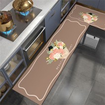 미끄럼 방지 주방 매트 바닥 욕실 빨 수 카펫 러그 흡수성 입구 현관 거실 침실 공간 긴, [05] 50x80cm and 50x160cm, [04] 607