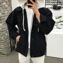 가을 남자 오버핏 청자켓 후드 점퍼 자켓
