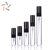 미니 심플 스프레이 2 3 5 7 10 ml 향수 공병 유리 리필 미스트 용기, 블랙3ml