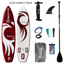 패들보드 SUP 서핑보드 공기주입식 스탠드업 보드 풀세트 수상 레저 물놀이, 샤프 버건디