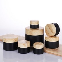 캔들만들기재료 캔들유리용기 소이캔들만들기 DIY빈유리 병 5g 10g 50g 미니 냄비 매트 블랙 화장품 페이, 04 wood lid_01 5g
