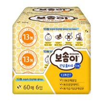 깨끗한나라)보솜이 안심물티슈13無(60매X6개입) 일회용 휴대용 일회용물수건 다용도 청소 멀티 바닥, 션턕욥션!!, 션턕욥션!!