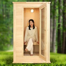 가정용 사우나 일라이트 원적외선 이동식 건식 편백사우나 찜질방 사우나 원적외선사우나 이동식사우나 건식사우나 소형사우나, 소형 90cm*100cm*187cm