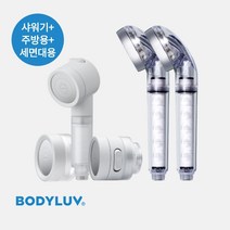 거실+안방세트 바디럽 퓨어썸 필터 샤워기 2개+주방용 본품ver.2+세면대용 본품ver.2+홈구뜨 컬러 비누받침 랜덤 증정 처음세트 230082, 퓨어썸 필터 샤워기 2개, 주방용ver.2 코브라타입 본품, 세면대용ver.2 본품