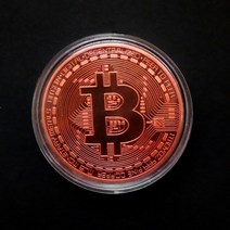 기념주화 비트코인 존윅 코인 보호 케이스 도금 수집가가 있는 암호화폐 팬을 위한 기념, 비트코인 코인 레드