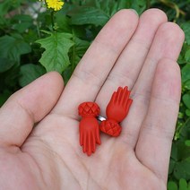비즈공예 원석 자연 주홍색 펜던트 2 개 12x27mm 로터스 부처님 손 비즈 기도 말라 느슨한 쥬얼리 결과 DIY, 한개옵션0