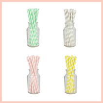 페이퍼 스트로우 파티 데코 생일 용품 소품 테이블 종이 빨대 피크닉 꾸미기 홈, 핑크