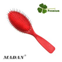 마단브러쉬 프리미엄핀브러쉬 (고급형) Medium 친환경소재 브러쉬, 레드