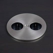 바흐만 ST YLE 스핀 콘센트 2구 BID-002SP 가구 매입 콘센트 서재 가구 부엌 가구 도서관 가구 매립 콘센트, 니켈 무광 도금