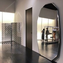 비정형 디자인 대형 전신 거울 카페 인테리어 노프레임 미러 유니크한 감성 ins 날씬해 보이는, 벽걸이 200x80cm