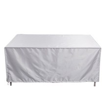 소파커버 야외 파티오 정원 가구 방수 비 눈 의자 커버 2 색 소파 테이블 방진, Silver, 218X218X30cm