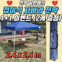 우박사솔루션 캐노피 자바라 이동형 천막, 1+1(2개)