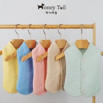 기타 바보사랑[허니테일]허니테일 강아지 수면조끼 실내복 잠옷 순면 내복 강아지옷 S-3XL