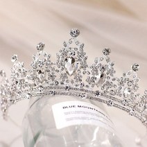 티아라큐빅 웨딩 왕관 브라이덜샤워 공주 왕관머리띠 파티 원피스 드레스 공연 장 주인공 놀이공원
