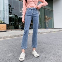 일자핏스키니 봄 스트레이트진 여성 9부바지 스판 스키니핏 세미바지 소프트 슬림핏 와이드 루즈핏 얇은 2267738632