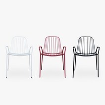 디자인 1117 메탈 암체어 3 color 착불, 화이트(반유광)
