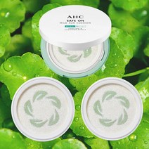 선크림 대신 쿠션 대용량 온가족 사용 피부진정 쿨링 회복 AHC 병풀에센스 무기자차 선쿠션 본품25g+리필2개