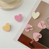 정리핀 하트 헤어핀 컬러 메탈클립핀 머리끈 포인트핀