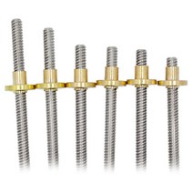 3D 프린터 부품 T8 리드 스크류 OD 8mm 피치 2mm 300mm 스테퍼 모터용 황동 너트 포함 나사산 막대 스테인, 01 300mm