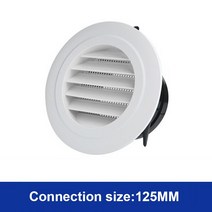 외벽 에어 벤트 그릴 플라스틱 원형 공기 배기 그릴 덕트 환기 수세미 입구 배기 75/1, 04 C-125mm