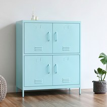 마켓비 MKB 철제수납장 캐비넷 4문 9131110, 민트 3382.4236