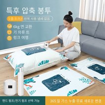 10개/건/진공압축팩/수납팩/이불옷전용 전동압축팩/가정용 진공팩입니다, 녹색 열대 우림, 중호60*80cm10개/백색 전기 펌프