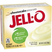 Jell O Pudding Mix 미국 젤로 치즈케이크 인스턴트 푸딩 믹스 파이필링 3.4oz(96g) 6팩