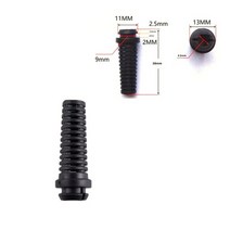 10pcs 4.6/5.2/6mm 케이블 글 랜드 커넥터 고무 스트레인 릴리프 코드 부팅 보호기 와이어 슬리브 전동 공, Black-6mm