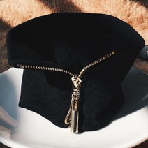 블라크12 남자 여자 공용 니트 지퍼 넥워머 패션 목토시