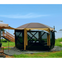 몽골텐트 천막 캠핑 창고 옥상 방수 테라스, 3.6 더블도어 4창+바닥석+가방+맞춤형 천