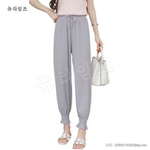 여성 벌룬팬츠 여름 와이드 9부 팬츠 얇은 뉴타임즈 A10 D732U642