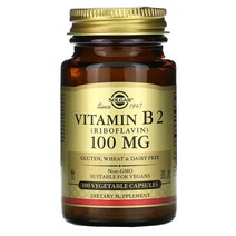 Solgar Vitamin B2 (Riboflavin) 100 mg 100 Veget, 상세설명참조