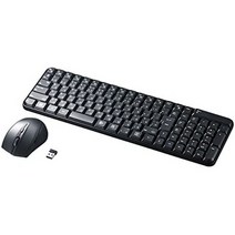 일본직발송 3. 산와 서플라이(SANWA SUPPLY) SANWA SUPPLY 마우스가있는 무선 키보드 블랙 SKB-WL25SETBK, One Size