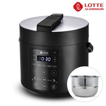 롯데 자취생 캠핑용 스텐304 전기 압력밥솥 LRC30A 블랙, LRC30A(블랙)