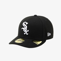 뉴에라 MLB US 플래그 시카고 화이트삭스 프리 커브드 사이즈캡 블랙 12873023, 없음