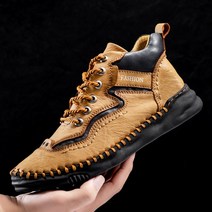 발 편한 등산화 남성 부츠 클래식 패션 오토바이 가죽 캐주얼 편안한 겨울 운전 신발 플랫 발목 레저 트