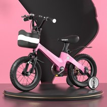 싸다구 튼튼한 어린이 네발 자전거, 16인치, 핑크