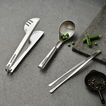 쿠진아트 스테인레스 스틸 서빙툴 3종세트 CTG-00-3PSKR / 감성캠핑 홈카페 주방용품 간식메이커 캠핑 집게 가위 핀셋