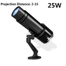 회전 로고 프로젝터 광고 조명 IP65 방수 15W 야외 프로젝션 램프 고보 사인 디스플레이, 25W_IP65 Rotating