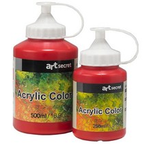 [0UK] 아트시크릿 전문가용 아크릴물감 250ml 아크릭물감 파레트 붓 포크아트 공예물감 234567EA, 368Fluorescent Red